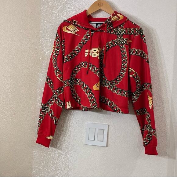 Nike Women's Red Chain Graphic Hoodie - Picture 3 of 13